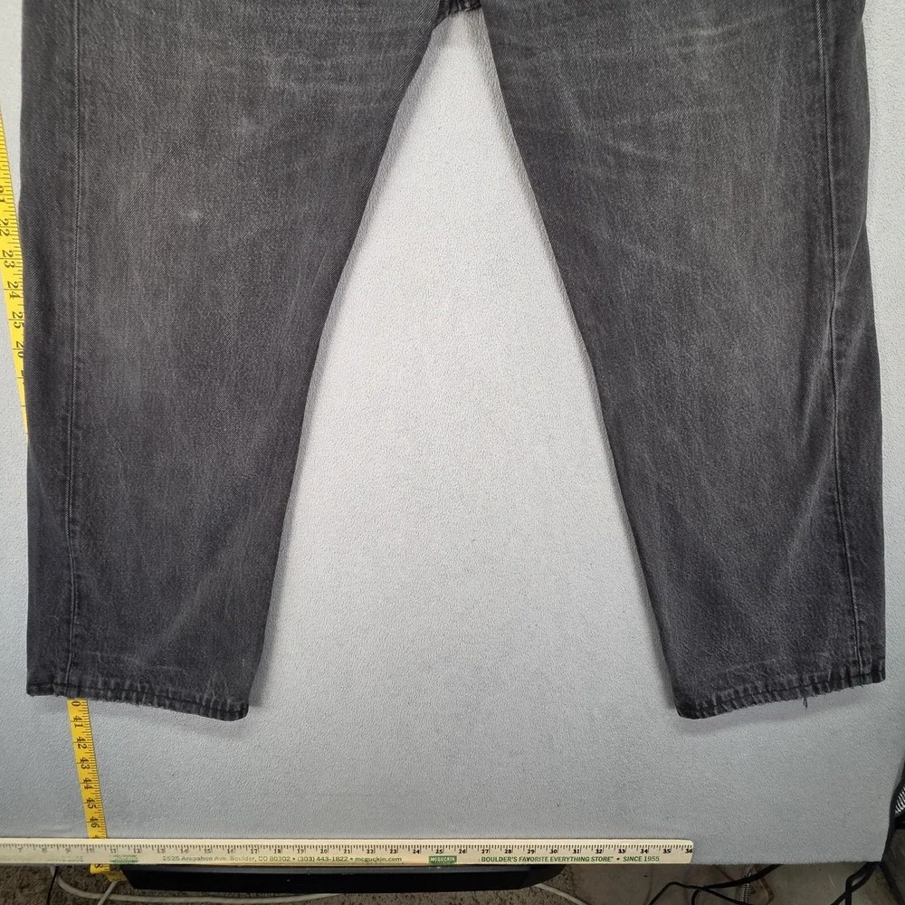 Vintage Levis 501 Jeans Mens Charcoal Straight Button Fly USA 90s Fits 38x27 - Picture 8 of 16